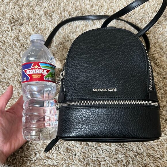 Michael Kors Rhea Extra-Small Pebbled Leather Backpack - Picture 3 of 6